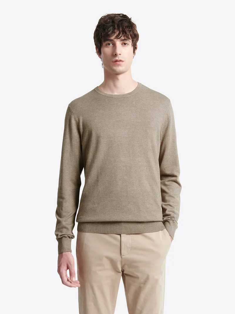Pull col rond en jersey