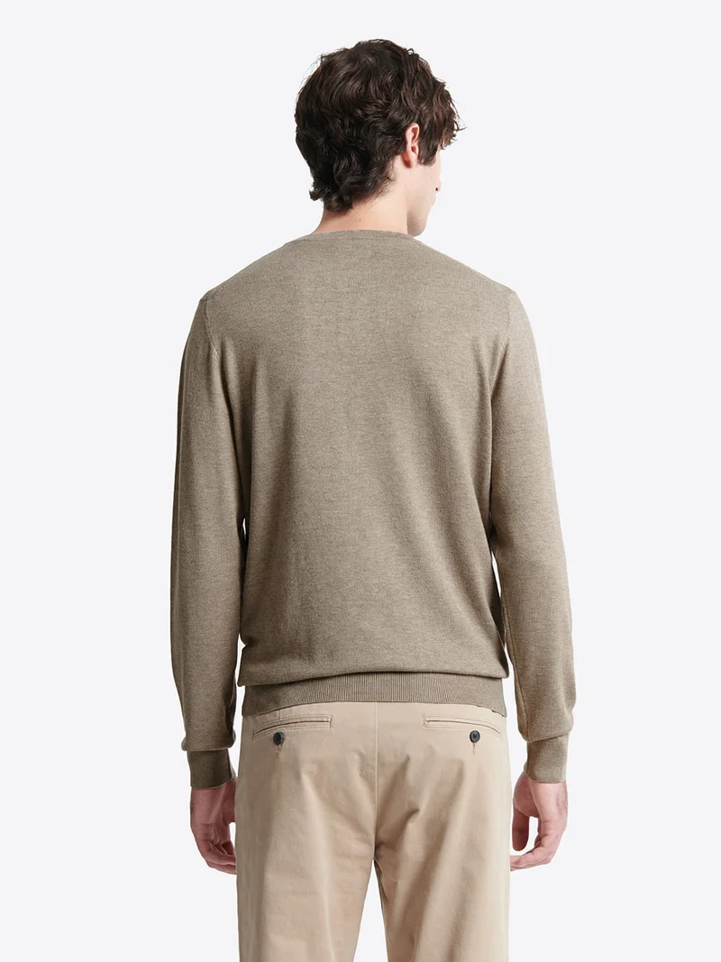 Pull col rond en jersey