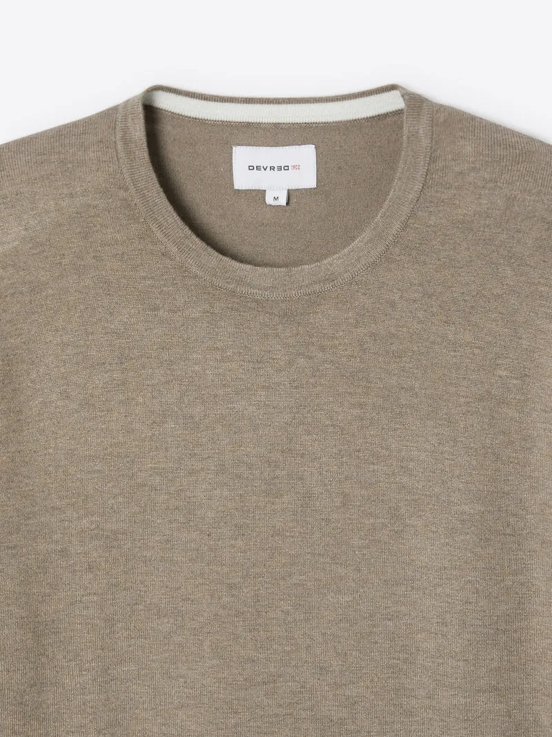 Pull col rond en jersey