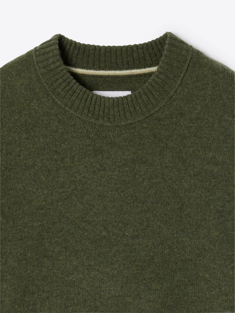 Pull col rond en laine responsable