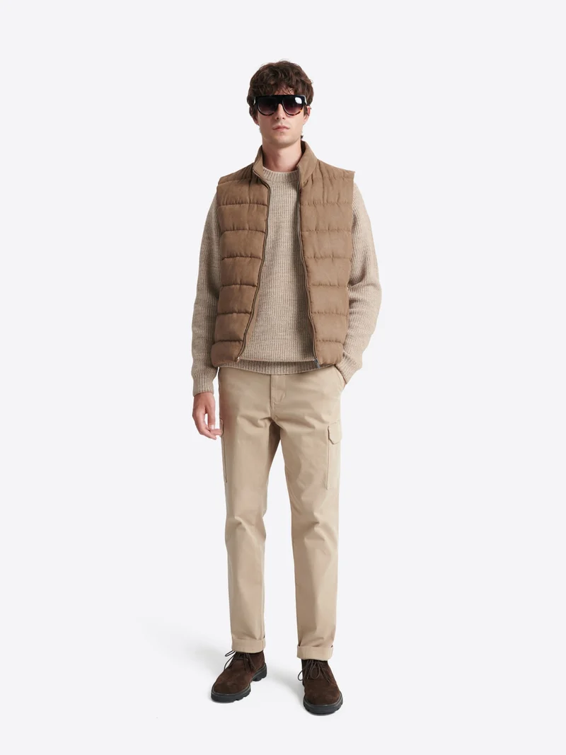 Pull col rond en coton laine majoritaire