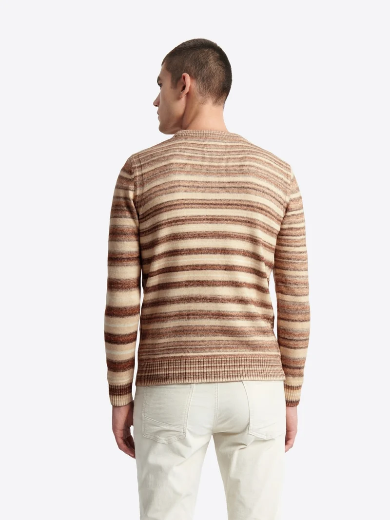 Pull col rond en coton mélangé