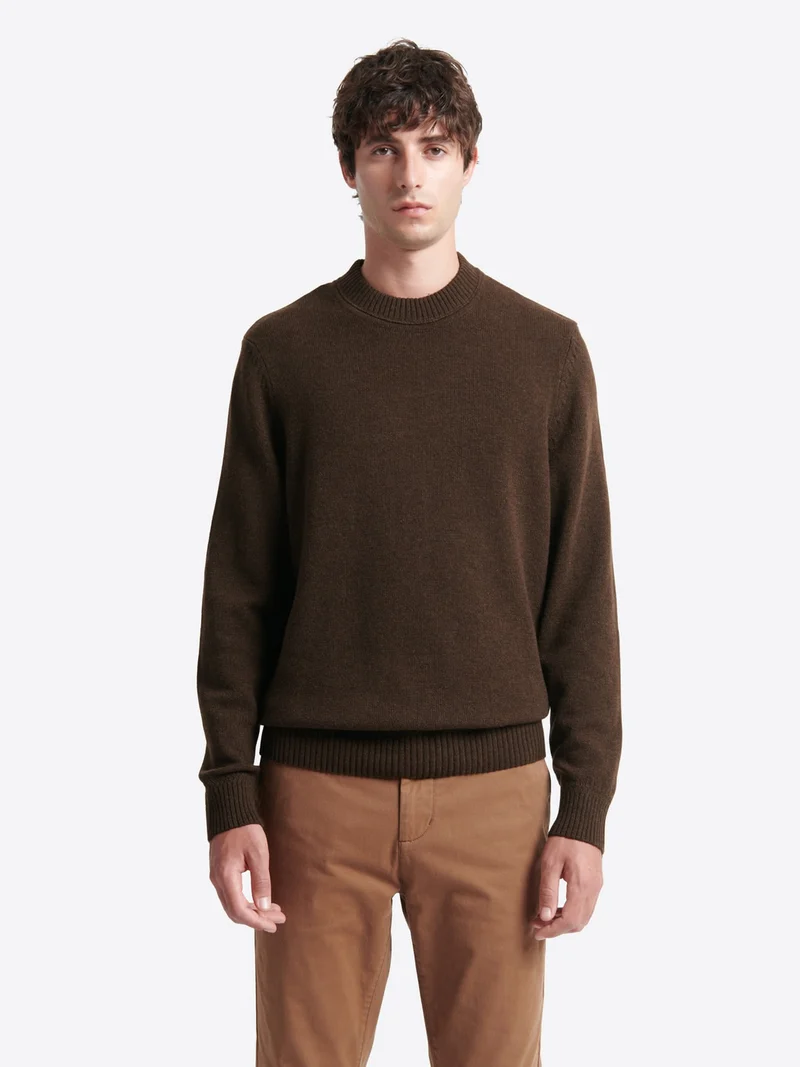 Pull col rond en laine responsable