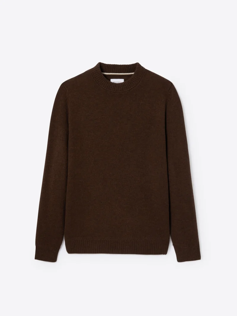 Pull col rond en laine responsable