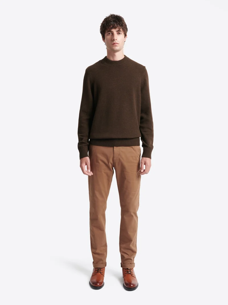 Pull col rond en laine responsable
