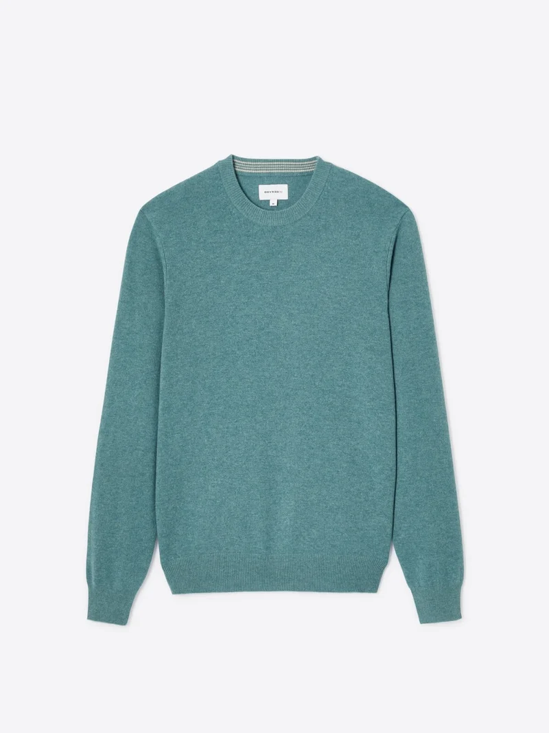 Pull col rond en cachemire chiné