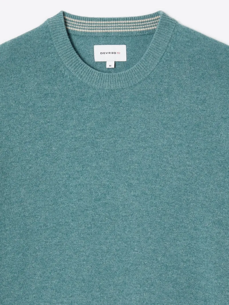 Pull col rond en cachemire chiné