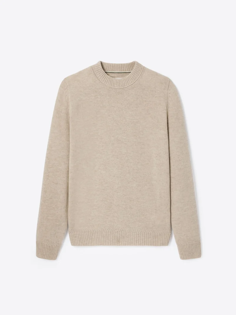 Pull col rond en laine responsable