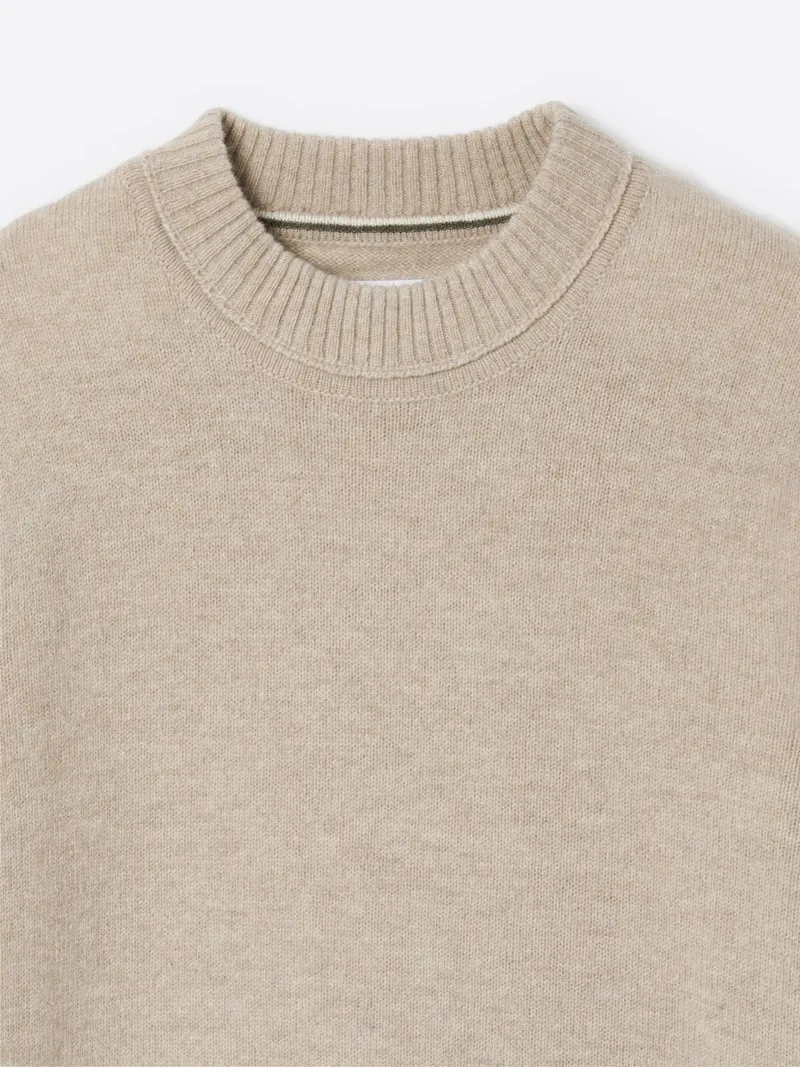 Pull col rond en laine responsable