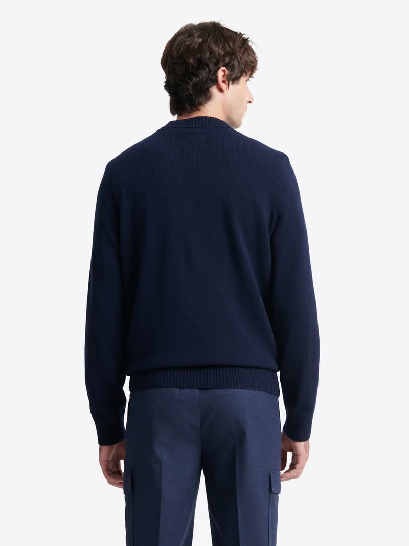 Pull col rond en laine responsable