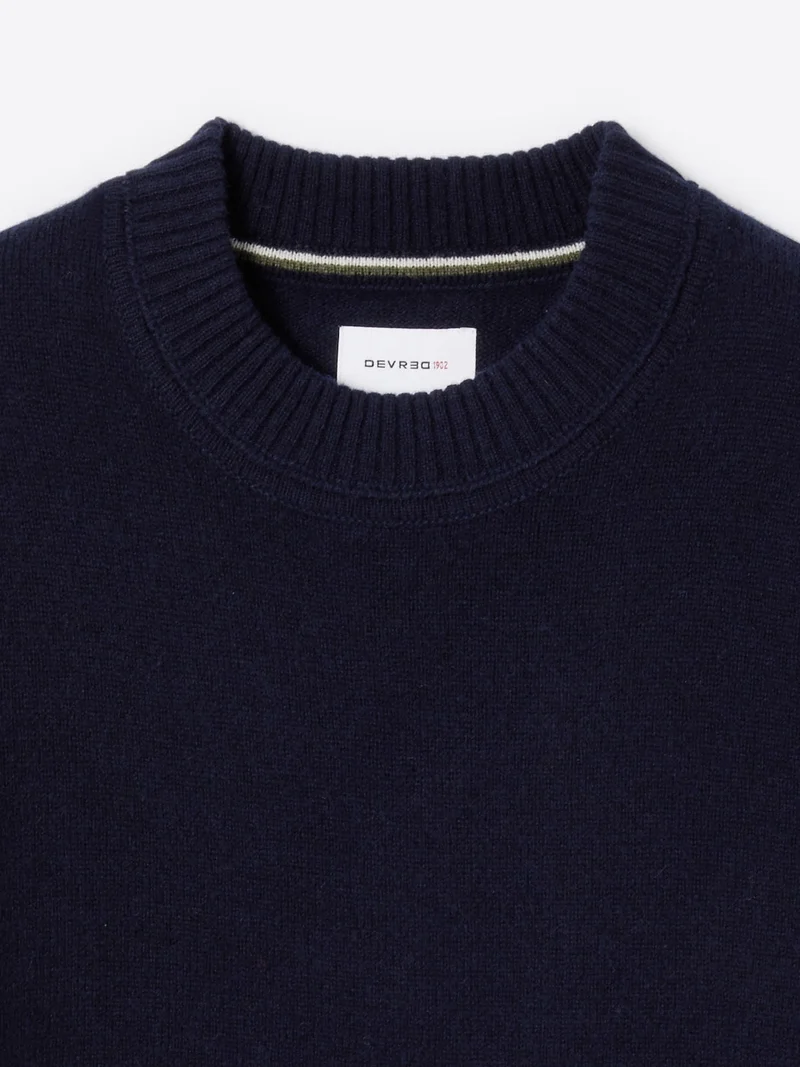 Pull col rond en laine responsable