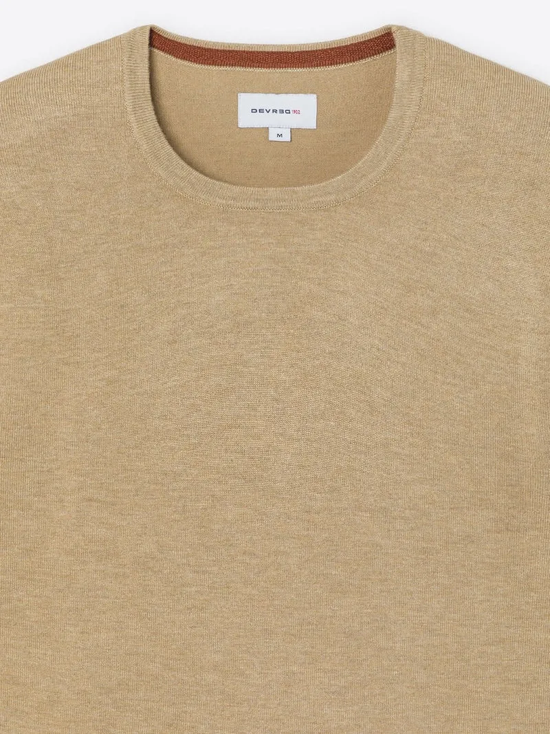 Pull col rond en viscose certifiée