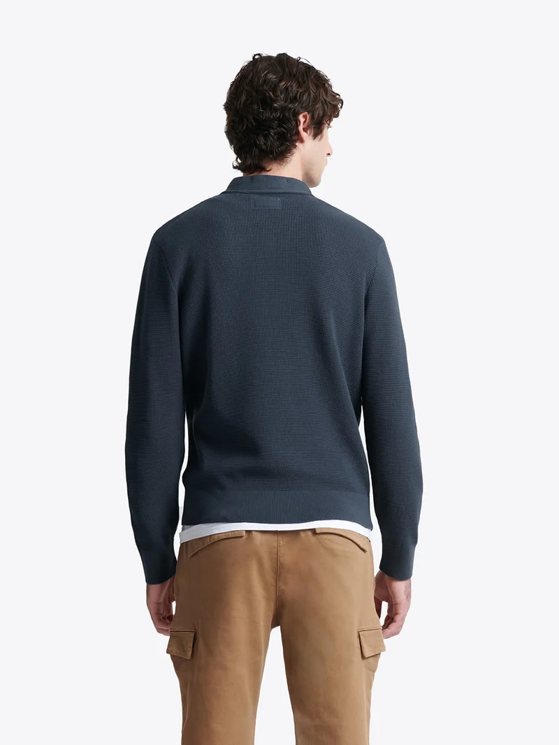 Pull col boutonné en coton