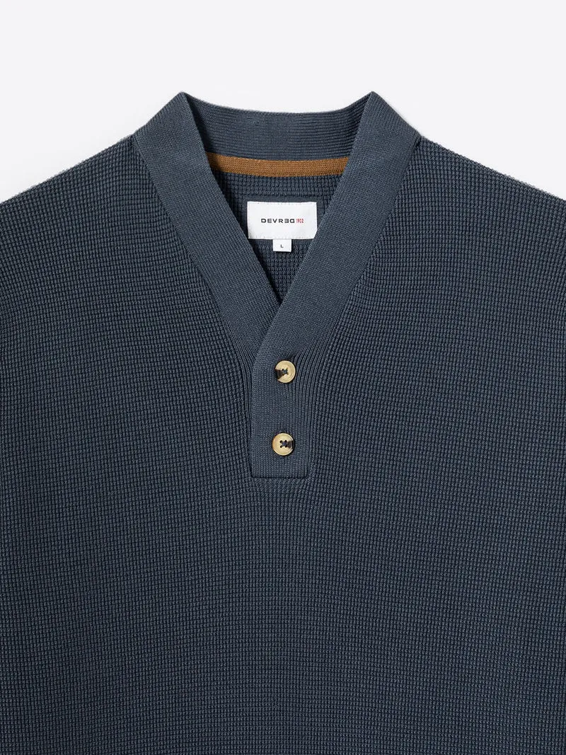 Pull col boutonné en coton