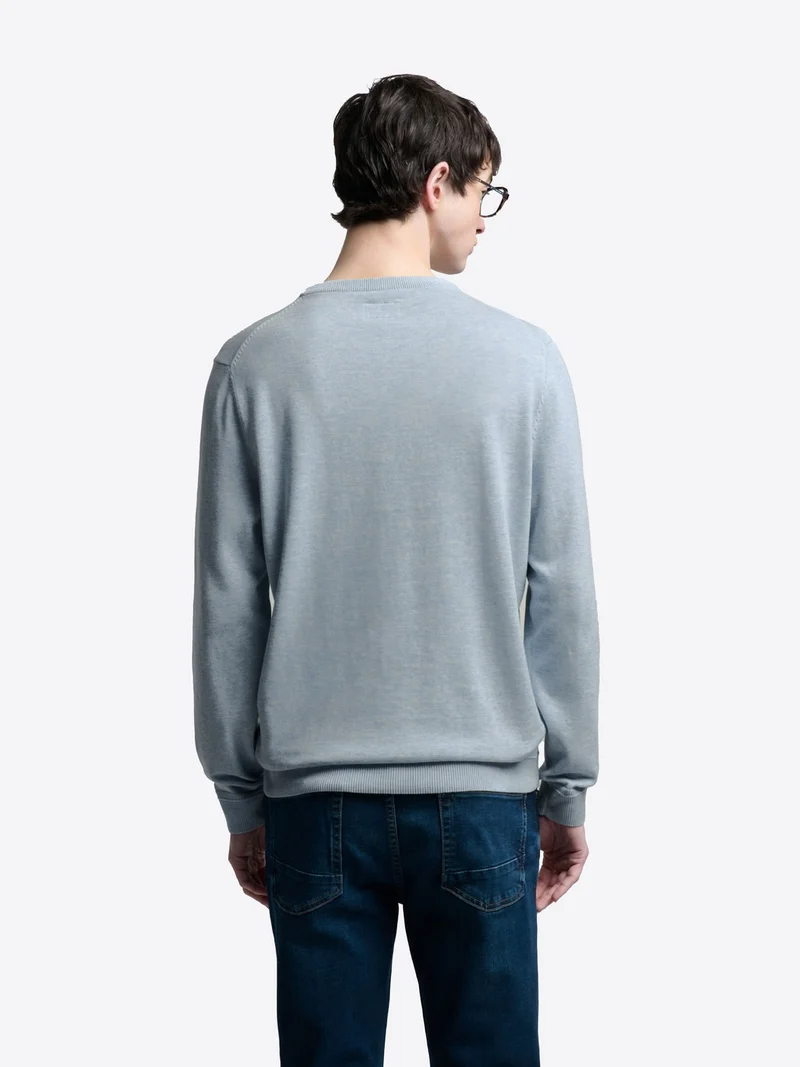 Pull col rond en coton bio