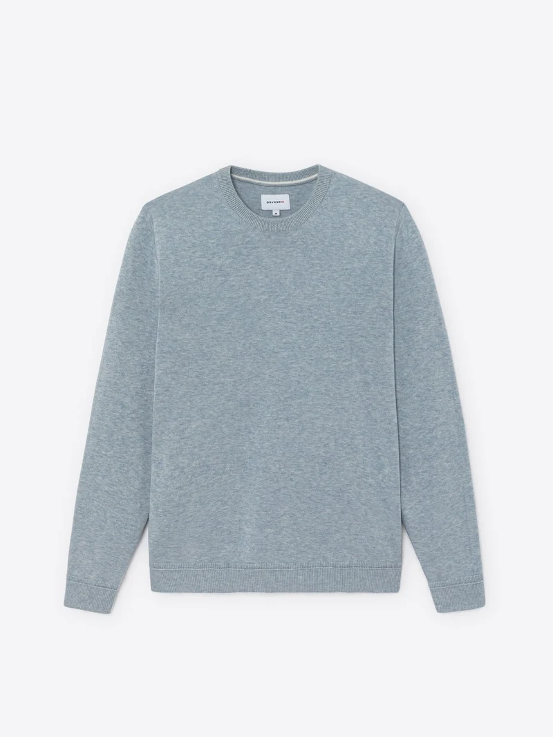 Pull col rond en coton bio