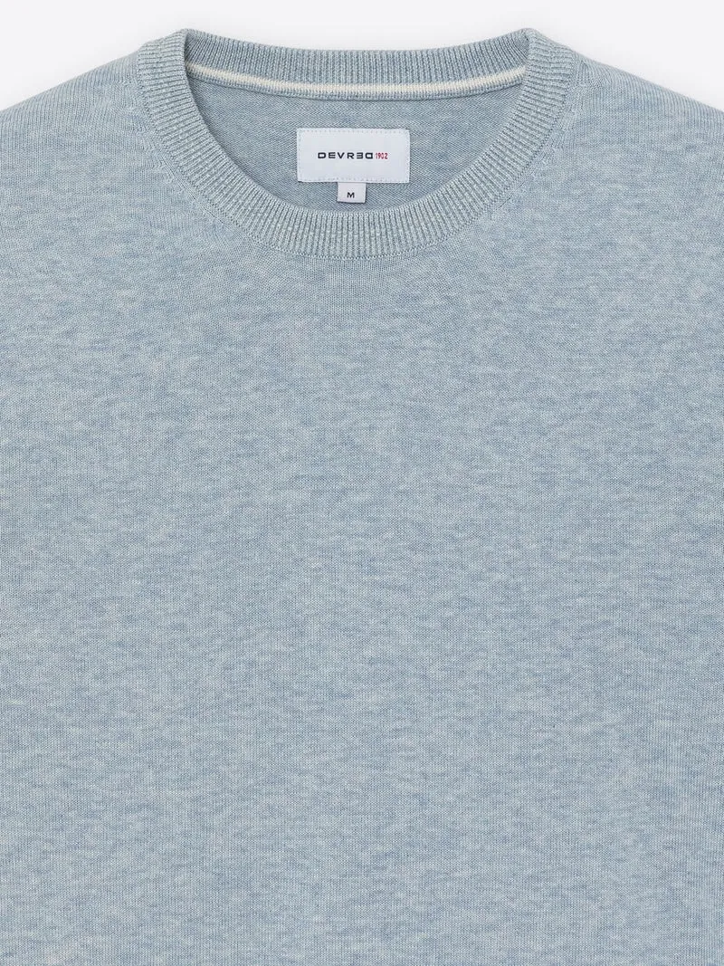 Pull col rond en coton bio