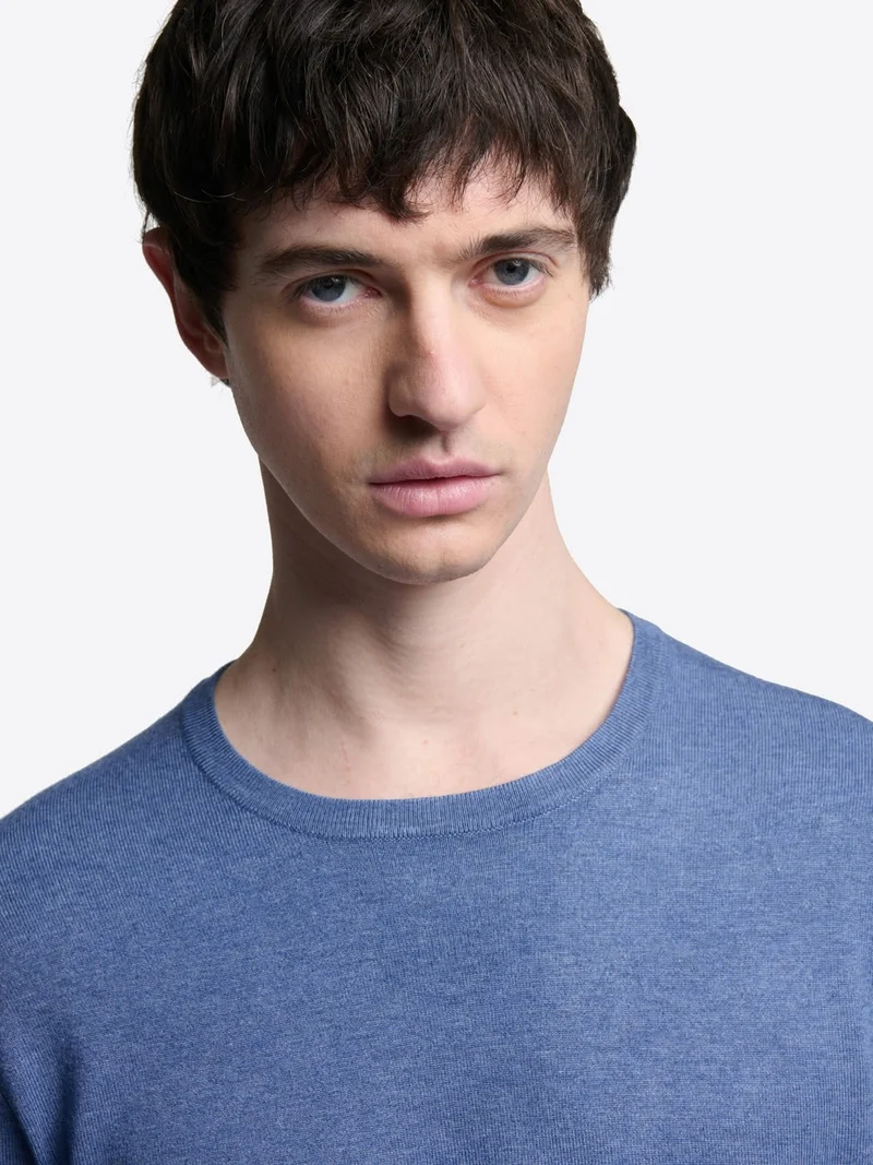Pull col rond en viscose certifiée