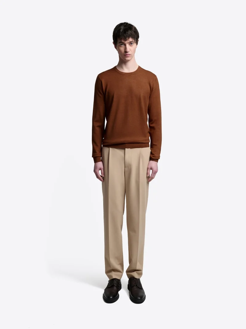 Pull col rond en viscose certifiée