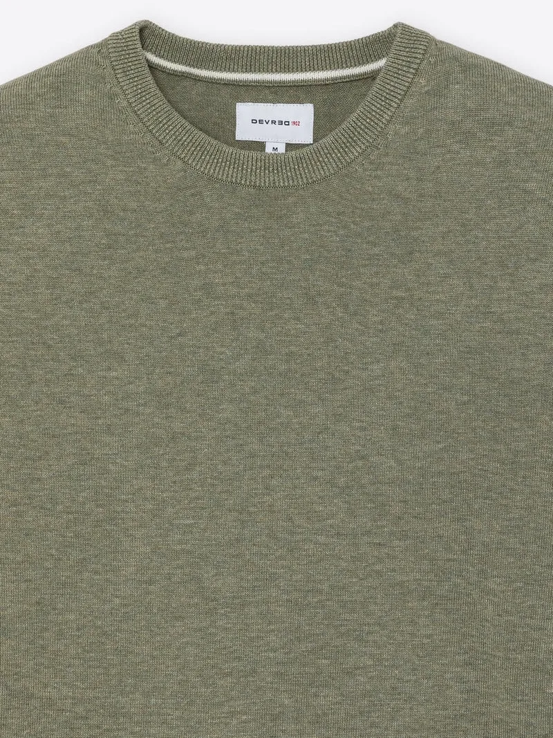 Pull col rond en coton bio