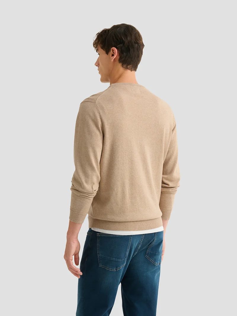 Pull col rond en coton biologique