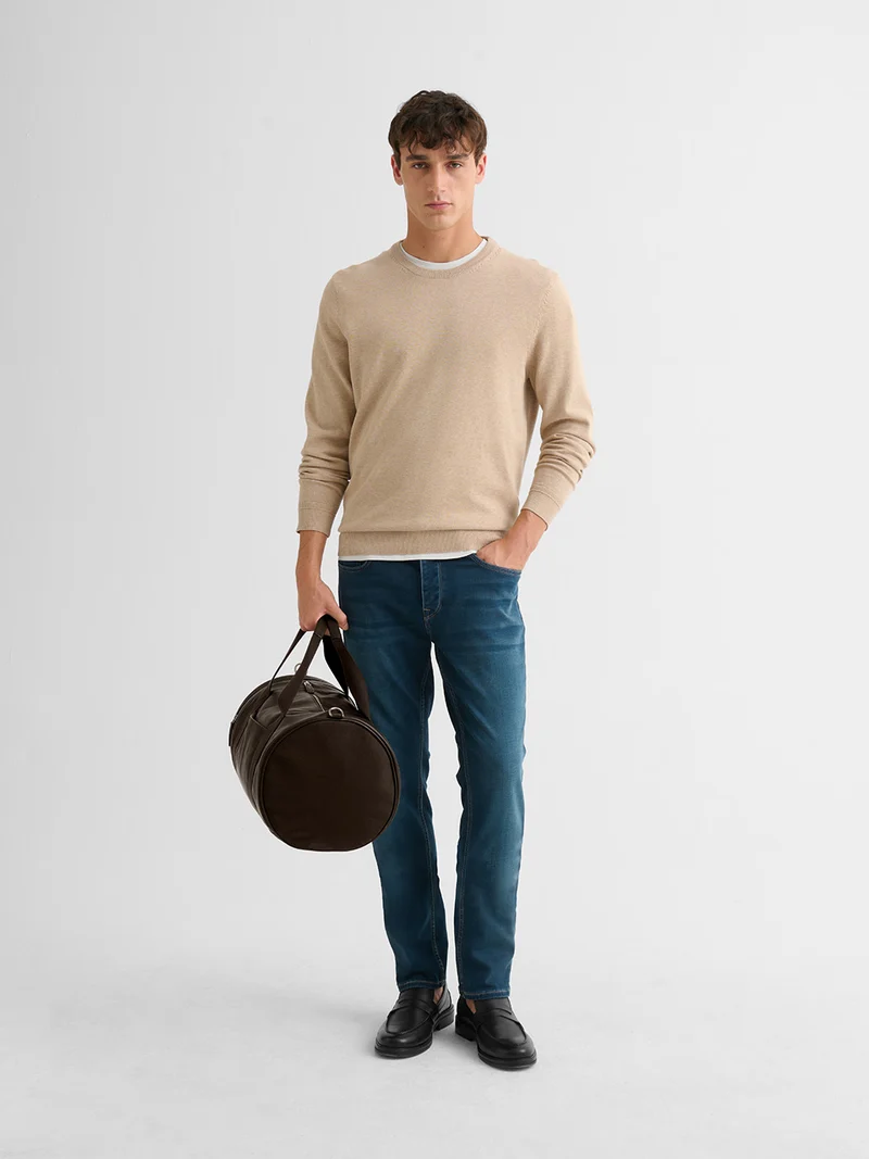 Pull col rond en coton biologique
