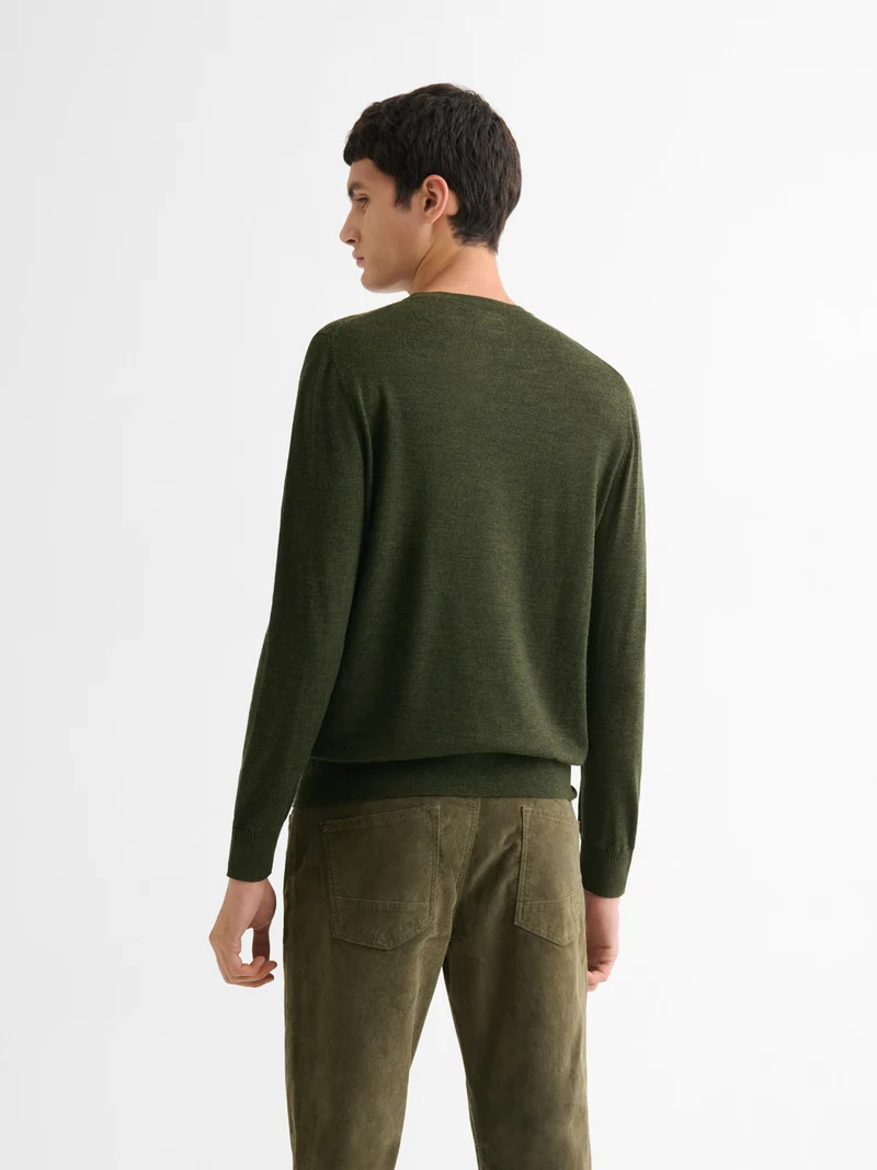 Pull col rond en laine Mérinos