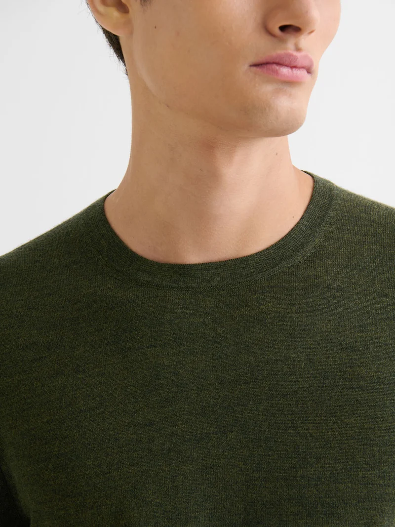 Pull col rond en laine Mérinos