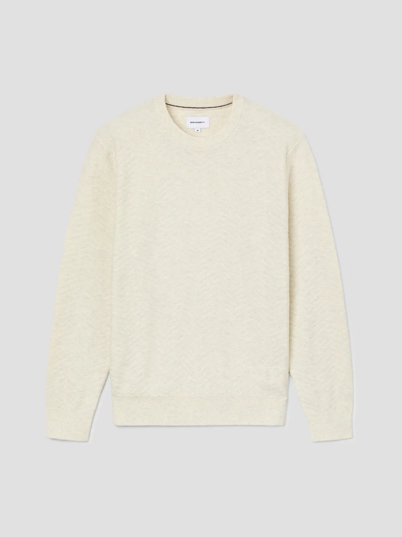 Pull col rond en coton cachemire