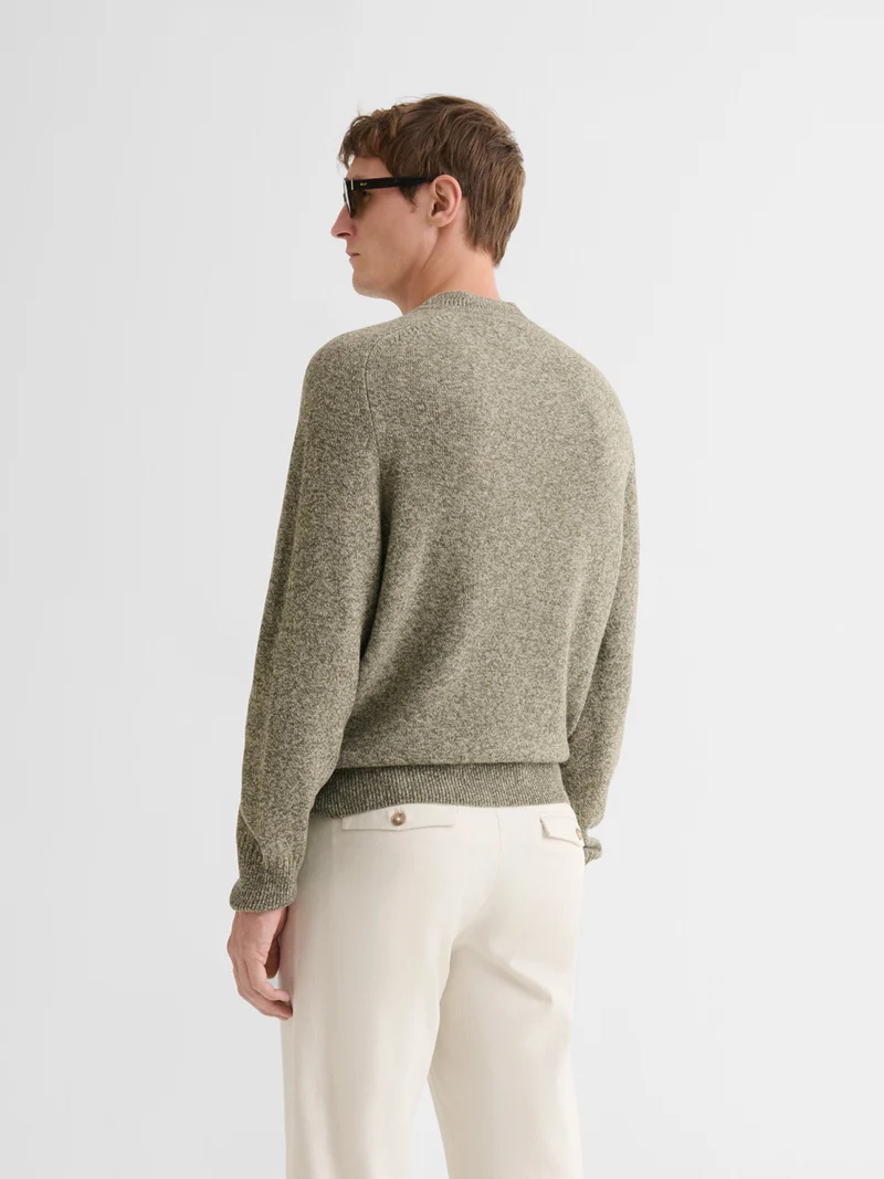 Pull col rond en laine mélangée