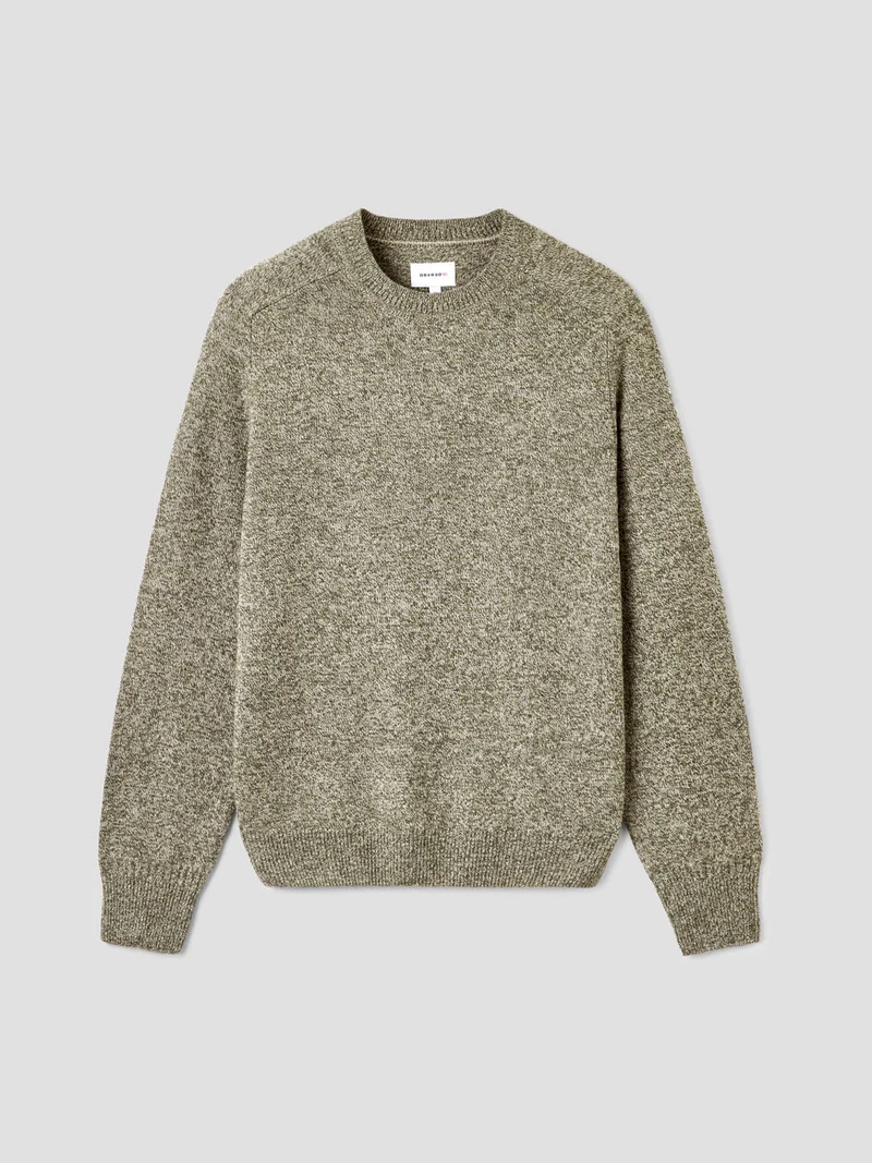 Pull col rond en laine mélangée