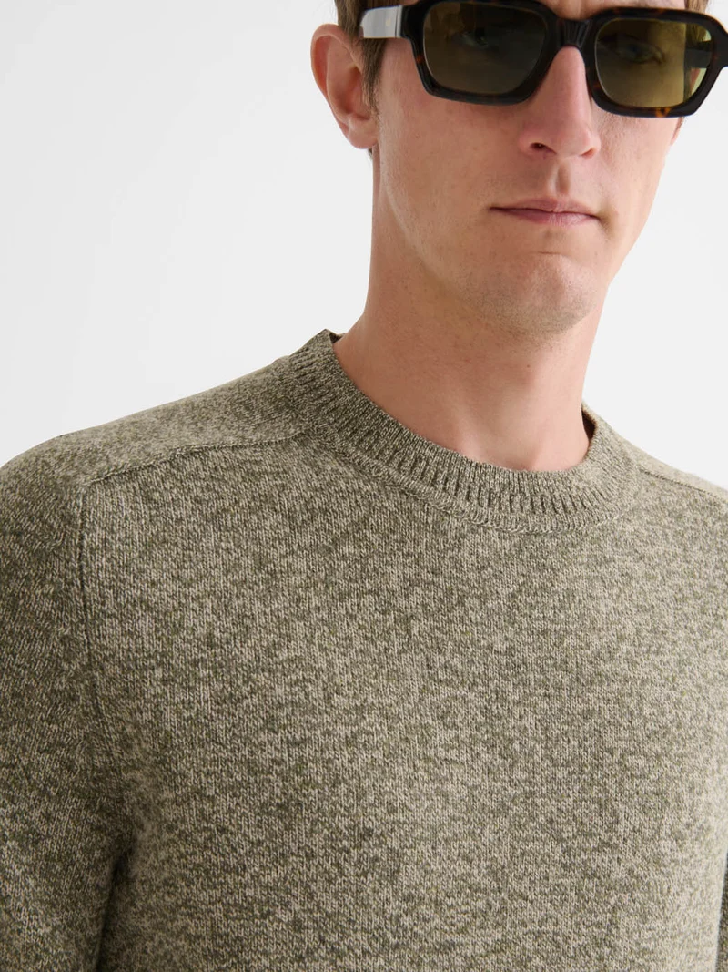 Pull col rond en laine mélangée