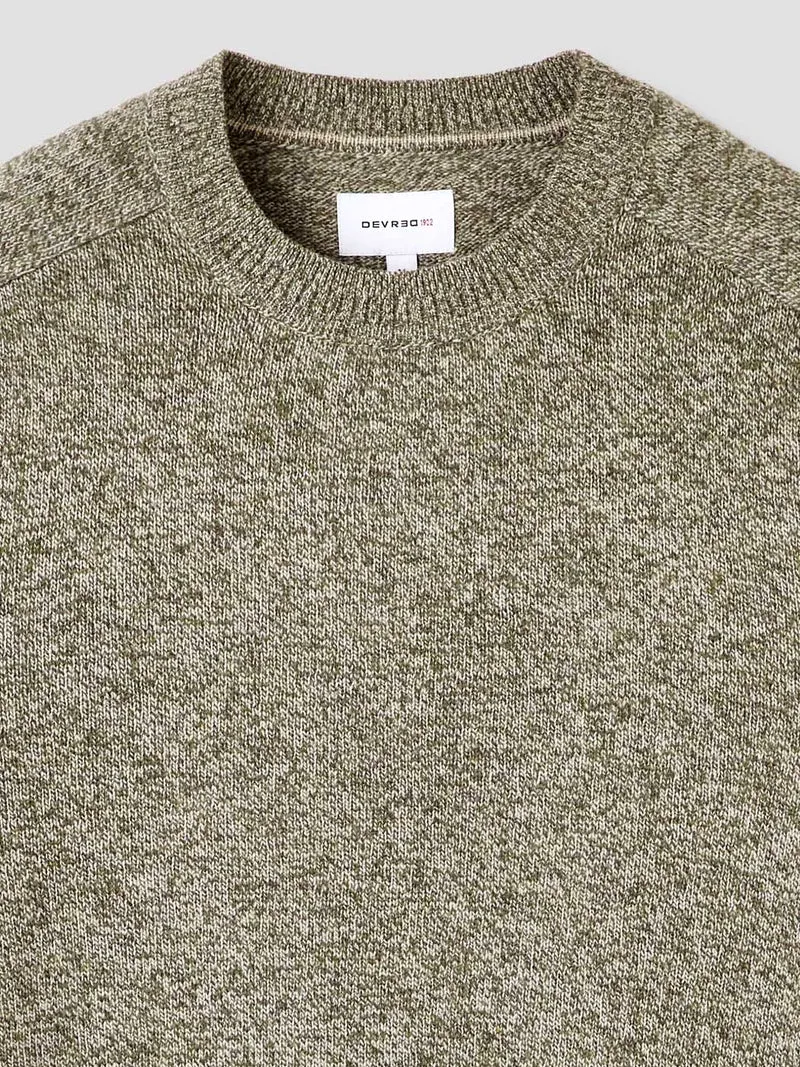 Pull col rond en laine mélangée