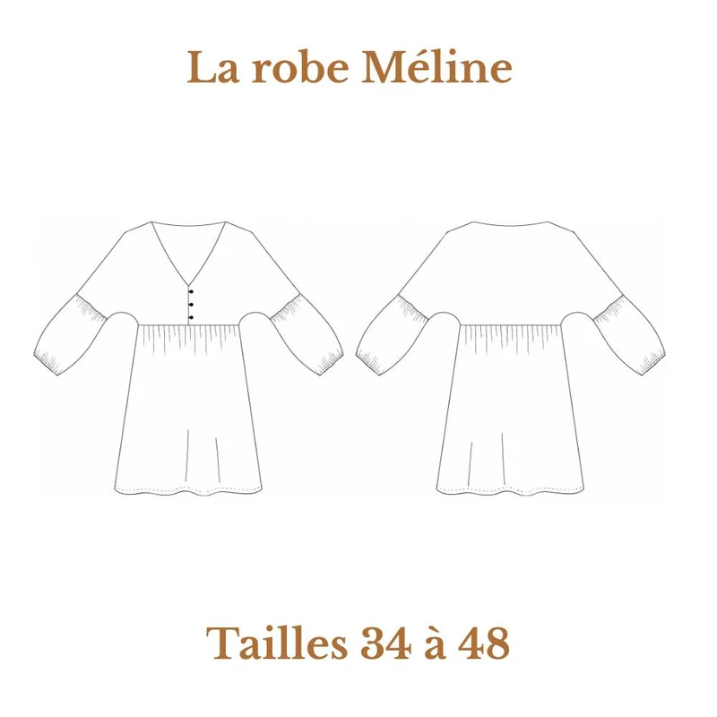 PATRON DE COUTURE PDF | Robe Méline | Cha’Coud | FRANÇAIS SEULEMENT