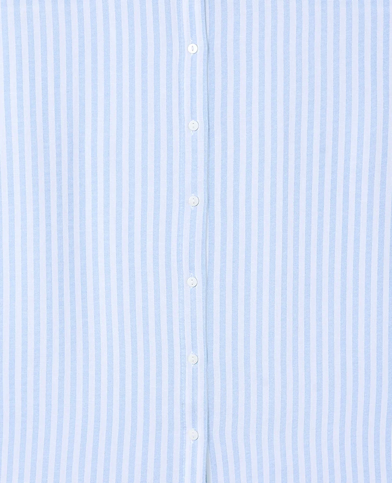 Chemise oversize rayée avec lin