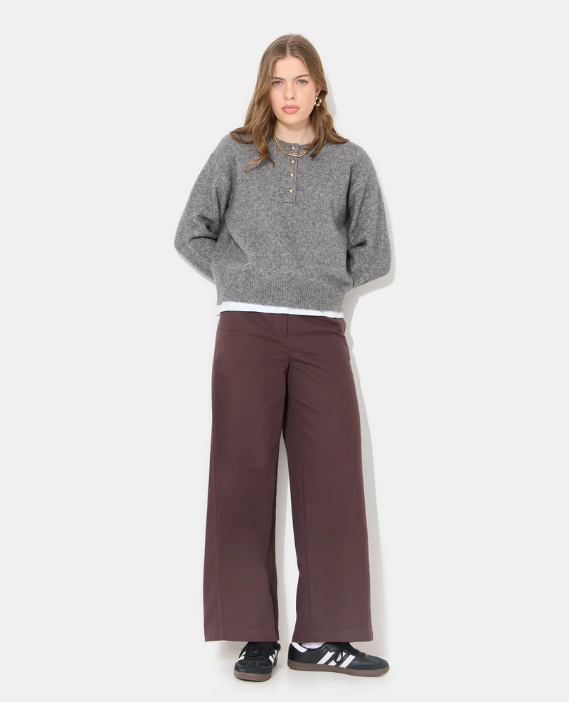 Pantalon barrel en toile