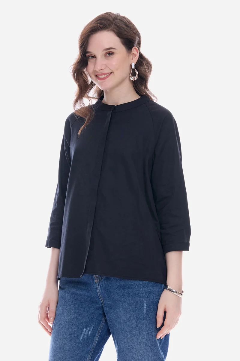 Olmen|100% Cotton 3/4Th Raglan Sleeve Shirt