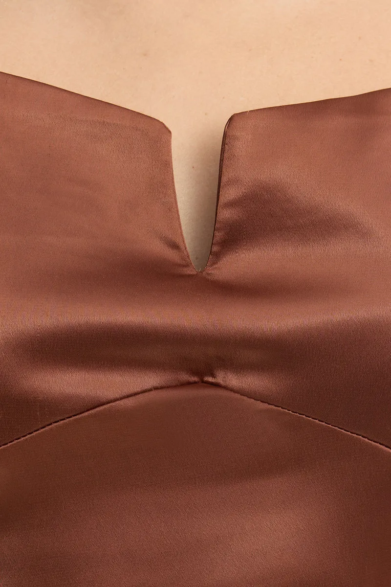 Ginny|Rescued Polyester Side Rose Detail Dress