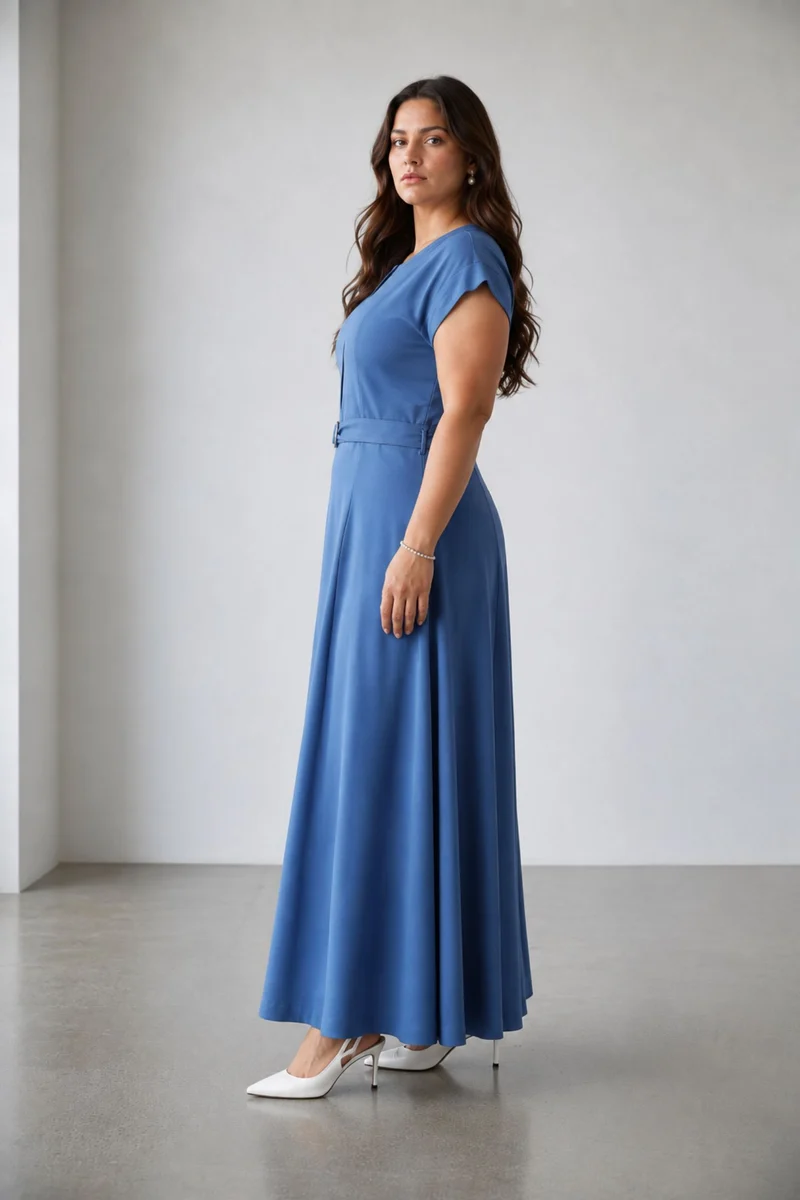 Bedya|Viscose Maxi Shirt Dress
