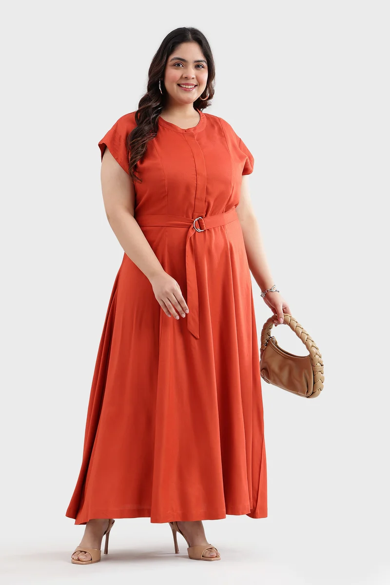 Bedna|Viscose Maxi Shirt Dress