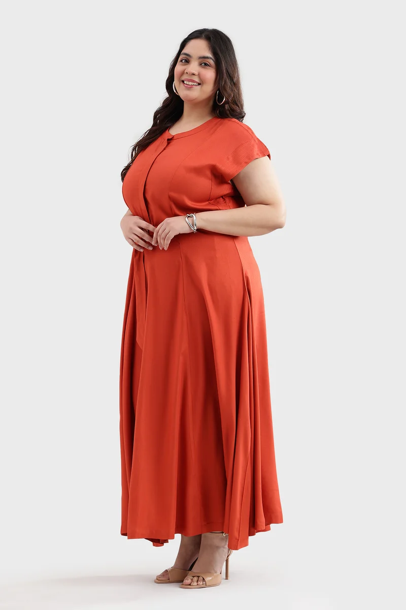 Bedna|Viscose Maxi Shirt Dress