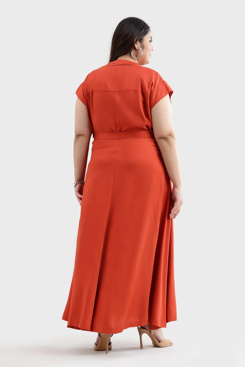 Bedna|Viscose Maxi Shirt Dress