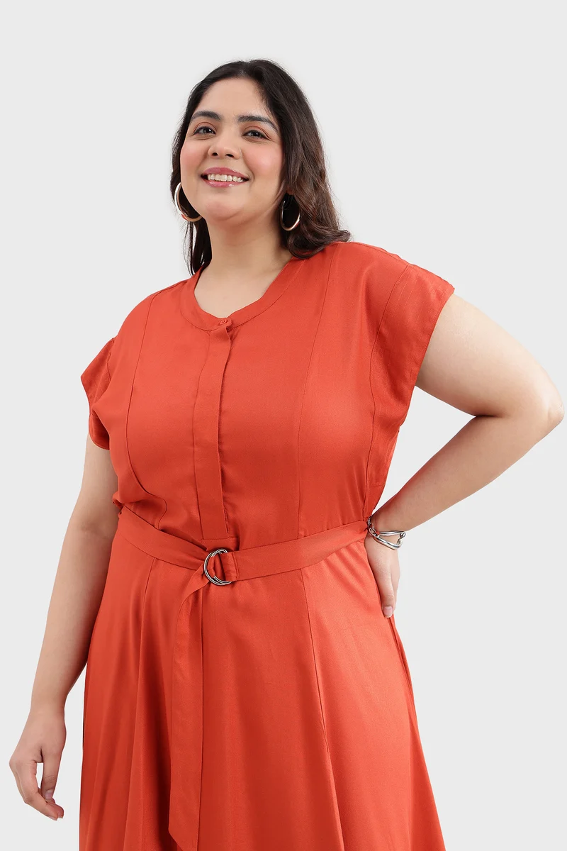 Bedna|Viscose Maxi Shirt Dress