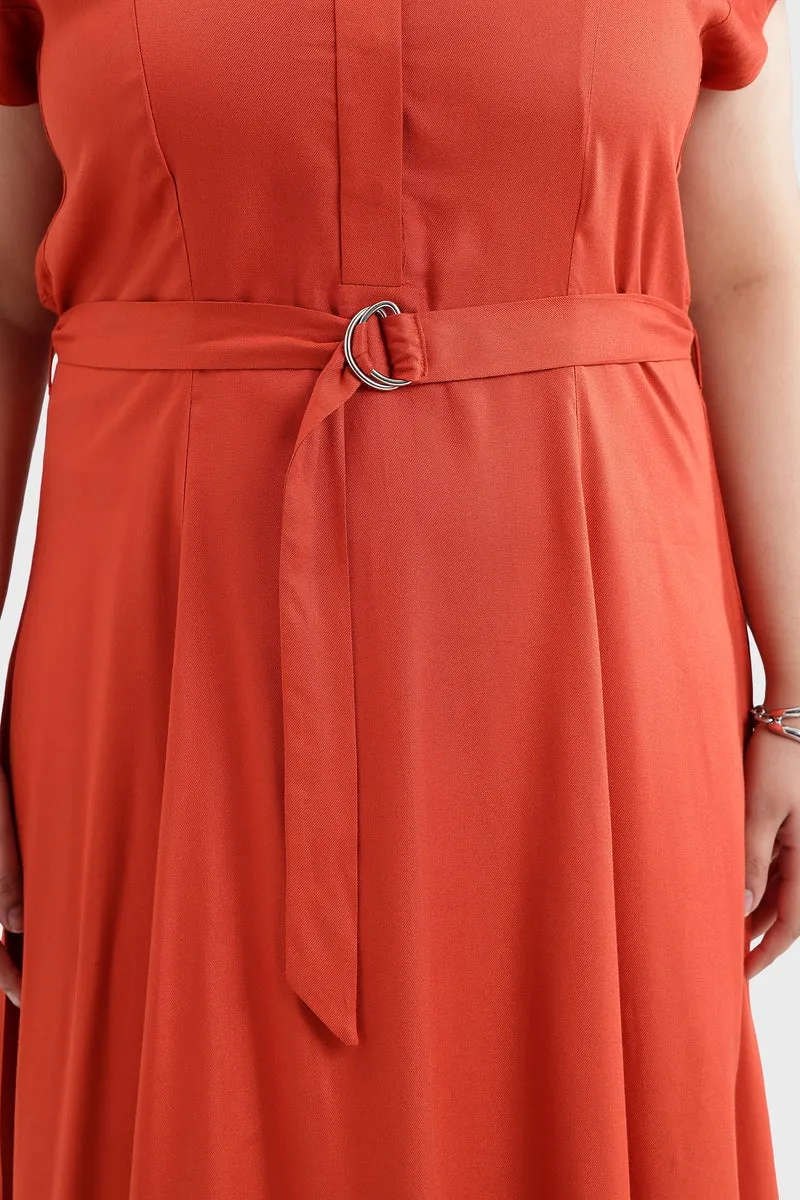 Bedna|Viscose Maxi Shirt Dress