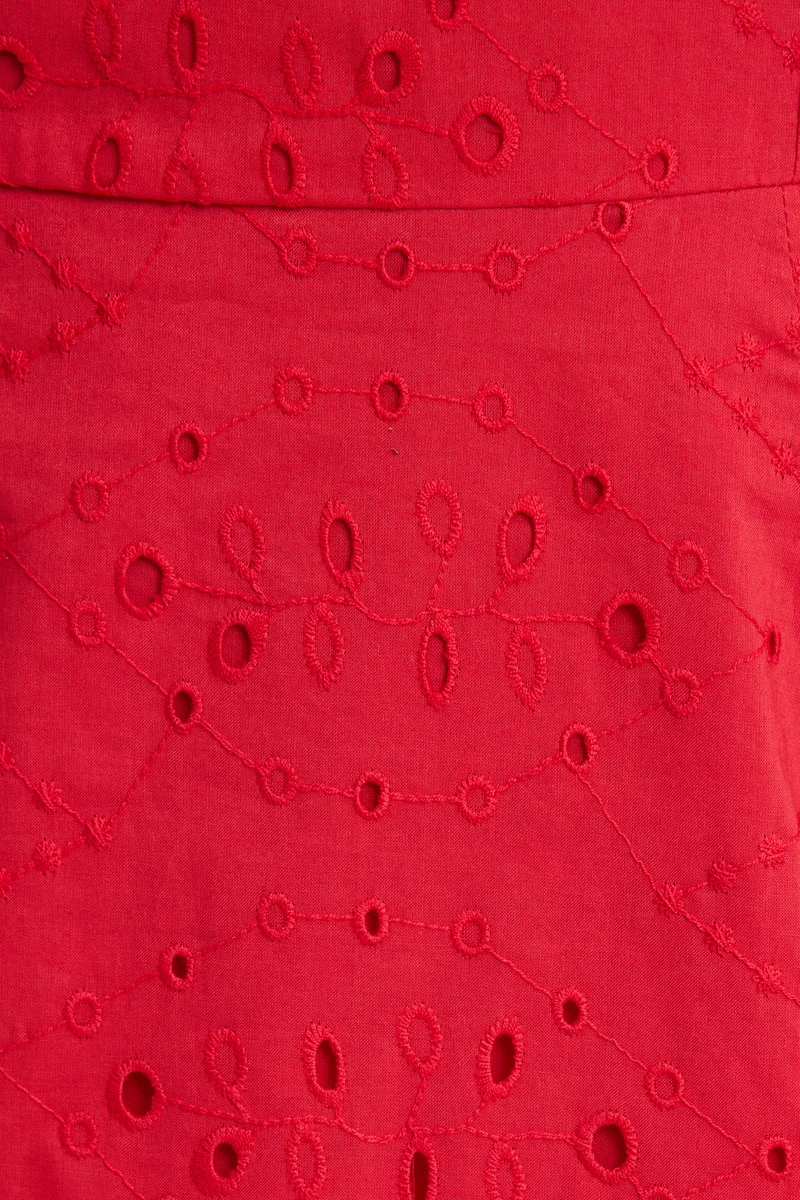 Tsenam|100% Cotton Schiffli Mini Dress