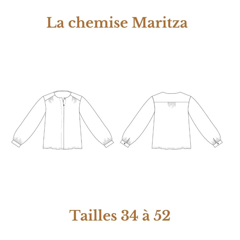 PATRON DE COUTURE PDF | Chemise Maritza | Cha’Coud | BILINGUE (FR/EN)