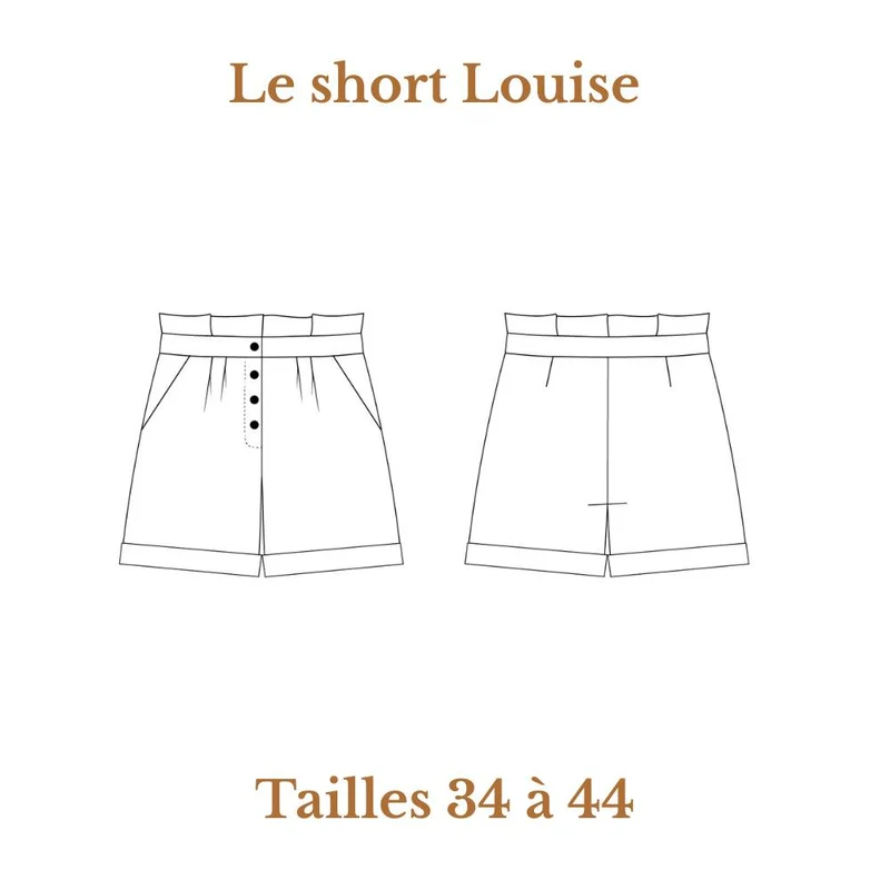 PATRON DE COUTURE PDF | Short Louise | Cha’Coud | FRANÇAIS SEULEMENT
