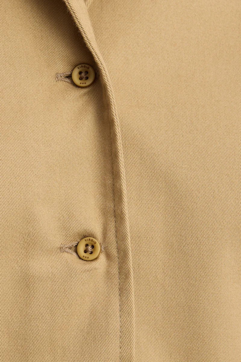 Tseringi Shirt|100% Cotton Cropped Lapel Collar Shirt