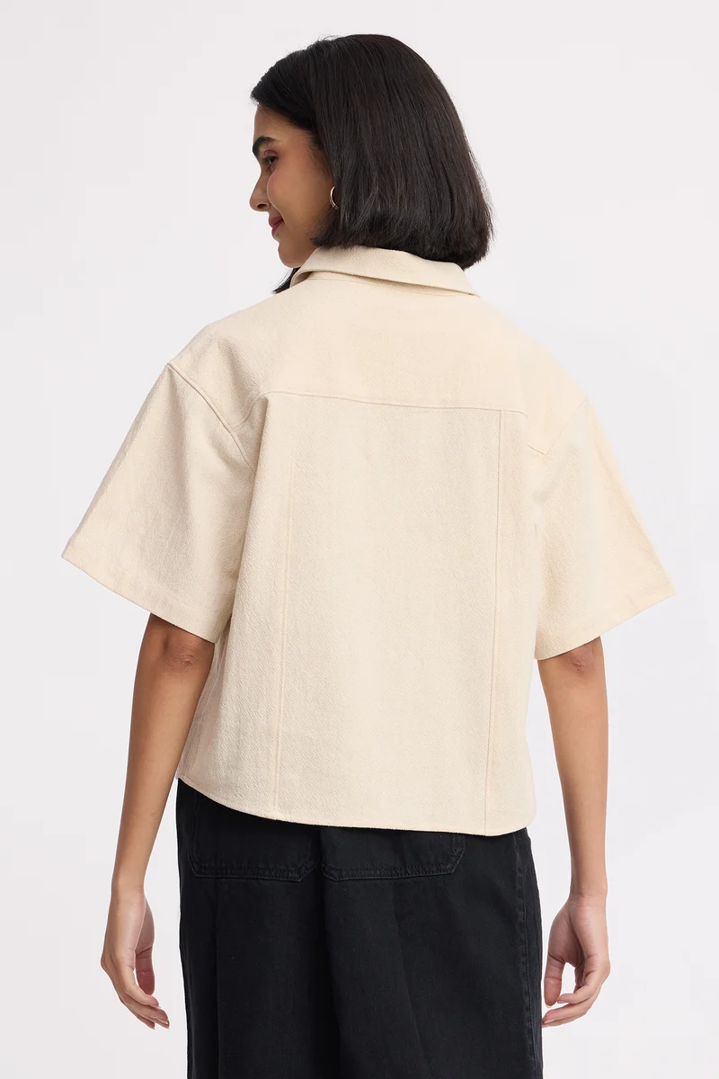 Tsedak|100% Cotton Relaxed Shirt