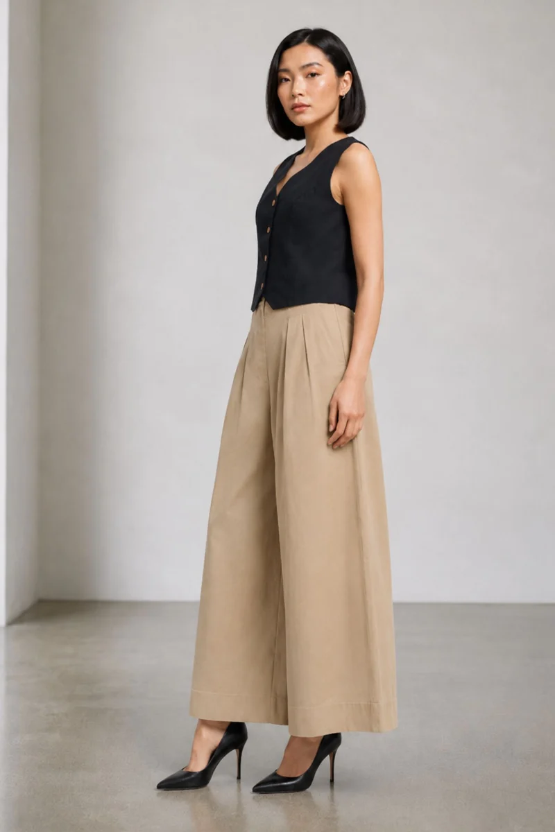 Tora|100% Cotton V-Neck Waistcoat